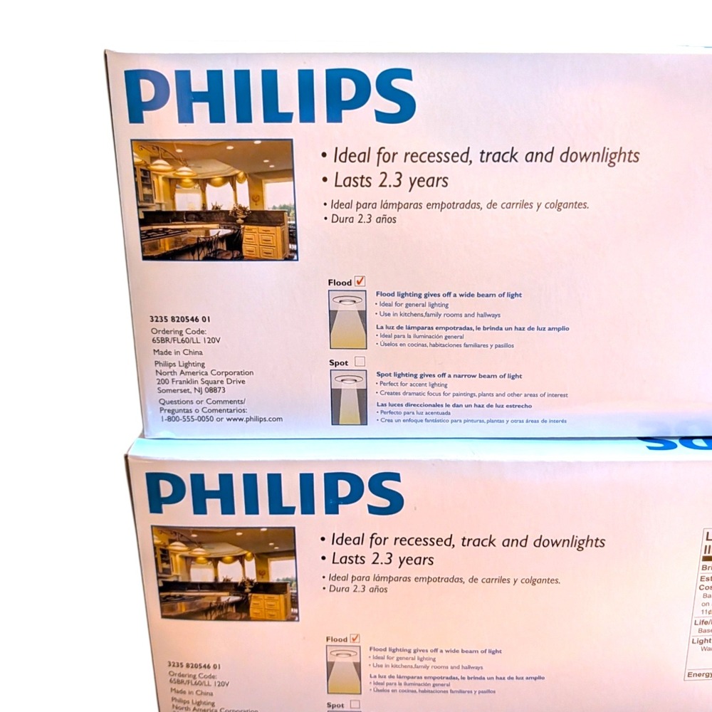 Philips DuraMax 65W Indoor BR40 Flood Light Bulbs 4 Pack Total Medium Base - Picture 6 of 9